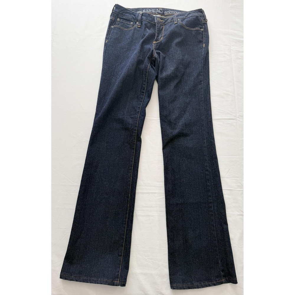 Bullhead Bootcut‎ Jeans Juniors 9L Blue Dark Wash Mid Rise Stretch 30x33 Denim